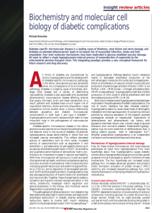 Biochemistry and molecular cell biology of diabetic