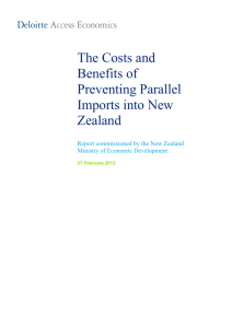 The Costs and Benefits of Preventing Parallel Imports into New