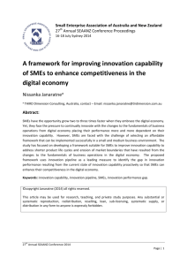 A framework for improving innovation capability of SMEs to enhance