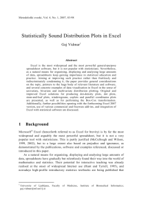 Statistically Sound Distribution Plots in Excel