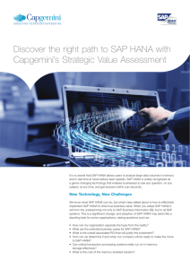 Discover the right path to SAP HANA with Capgemini's Strategic