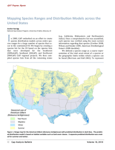 Mapping Species Ranges and Distribution Models across the United