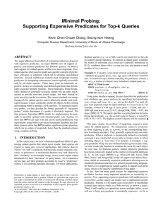 Minimal Probing: Supporting Expensive Predicates for Top