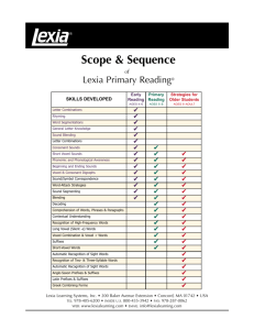 Scope & Sequence