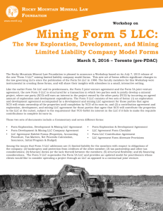 Mining Form 5 LLC - Rocky Mountain Mineral Law Foundation
