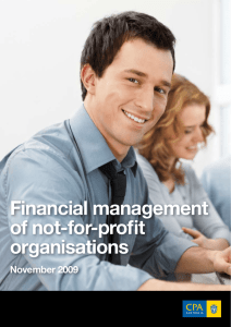 Financial management of not-for-profit organisations