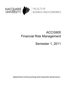 ACCG905 CPA - Financial Risk Management S1 2011