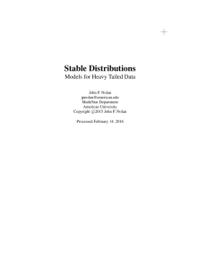 Stable Distributions - American University