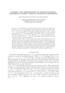 STABILITY AND APPROXIMATION OF RANDOM INVARIANT