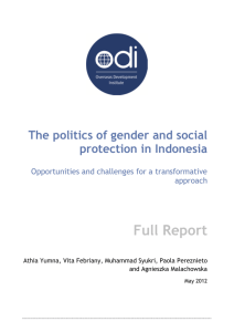 The politics of gender and social protection in Indonesia