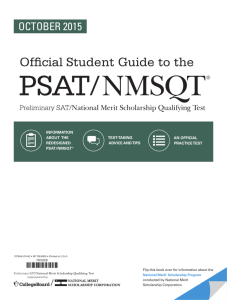 Official Student Guide to the PSAT/NMSQT
