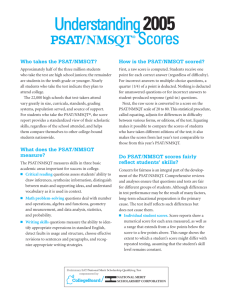 How is the PSAT/NMSQT scored?