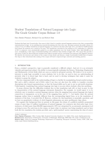 Student Translations of Natural Language into Logic