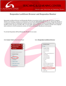 Respondus LockDown Browser and Respondus Monitor