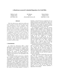 A Hardware-secured Credential Repository for Grid PKIs