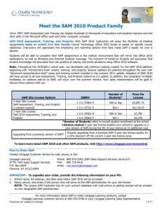 Meet the SAM 2010 Product Family