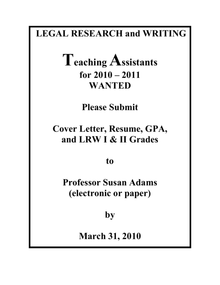 legal-research-and-writing-call-for-teaching-assistants