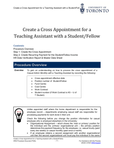 Create a Cross Appointment for a Teaching Assistant with a Student