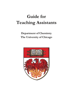 Departmental Guide for Teaching Assistants - Chemistry