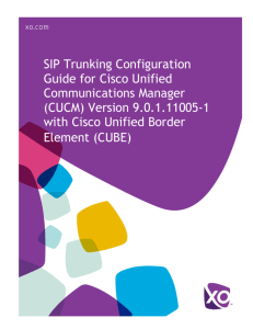 SIP Trunking Configuration Guide for Cisco Unified Communications