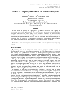 Analysis on Complexity and Evolution of E-Commerce