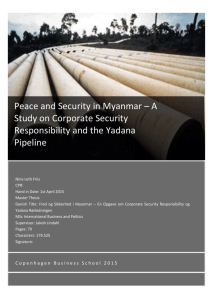 Peace and Security in Myanmar – A Study on Corporate Security