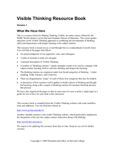 Visible Thinking In Action