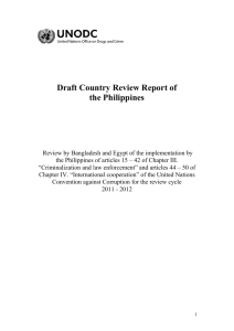 Draft Country Review Report of the Philippines