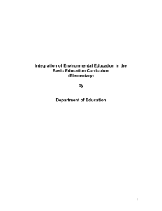 Integration of Environmental Education in the