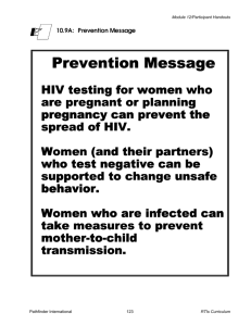 Prevention Message - Pathfinder International