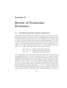 Review of Production Economics - Agricultural and Resource