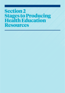 Section 2 Stages to Producing Health Education