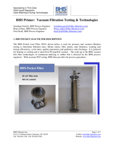 BHS Primer: Vacuum Filtration Testing & Technologies