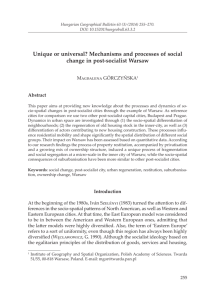 Mechanisms and processes of social change in post