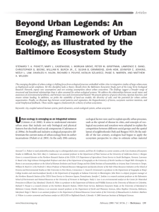 Beyond Urban Legends: An Emerging Framework of Urban Ecology