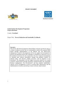 1 United Nations Development Programme Project Document