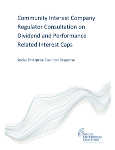 Community Interest Company Regulator Consultation on Dividend