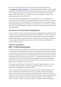 Incoterms in Government Regulations General Transport