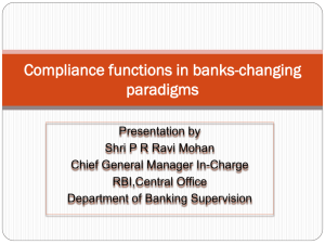 Compliance Functions in Banks