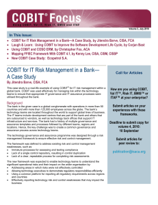 COBIT for IT Risk Management in a Bank