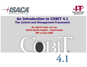 An Introduction to COBIT An Introduction to COBIT 4.1