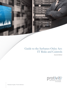 Guide to the Sarbanes-Oxley Act: IT Risks and Controls