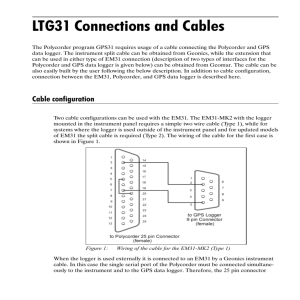 LTG31 Connections and Cables