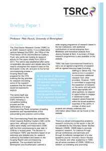 Briefing Paper 1 - University of Birmingham