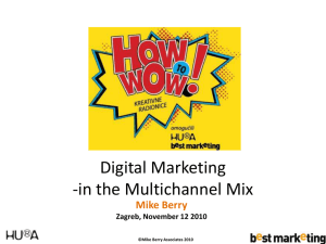 Digital Marketing -in the Multichannel Mix