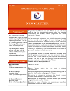 NEWSLETTER - Progressive Youth Forum (PYF)