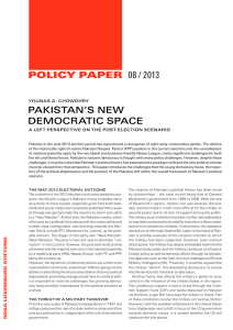 policy paper 08 / 2013 pakistan's new democratic space