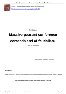 Massive peasant conference demands end of feudalism