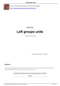 Left groups unite - International Viewpoint