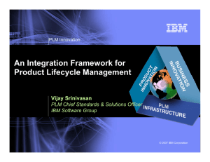 An Integration Framework for Product Lifecycle Management